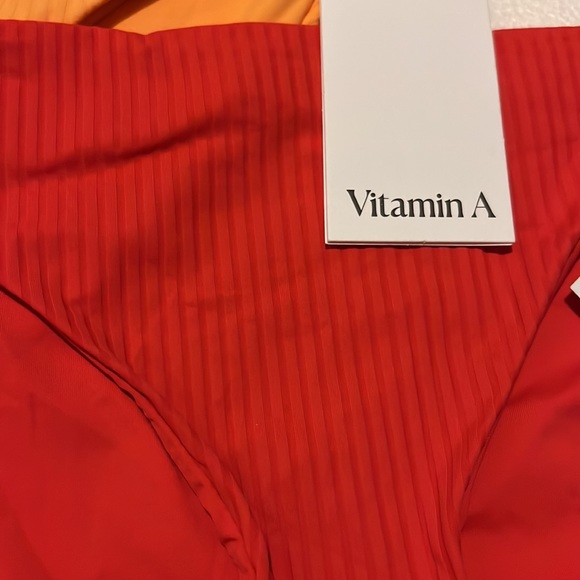 Any 3/$127 - Vitamin A Kaya Red Rib Bikini Bottoms - Picture 12 of 15
